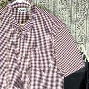 Van's Large Button Up Shirt Men's L Plaid